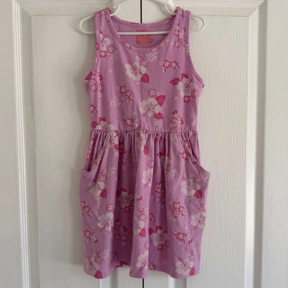 Cat & Jack Purple Hibiscus Dress